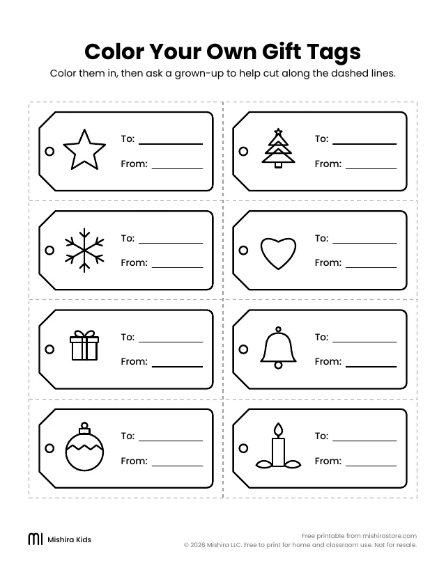 Gift tags page
